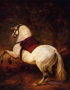 Le cheval blanc de Diego Velázquez Peinture à l'huile